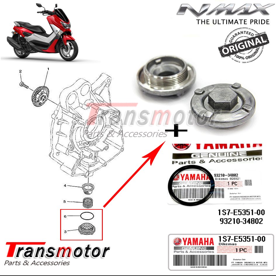 Orijinal NMAX 125/155 Yzf R125 Xmax 2014-2022 Yağ Tahliye Tapası Conta Dahil