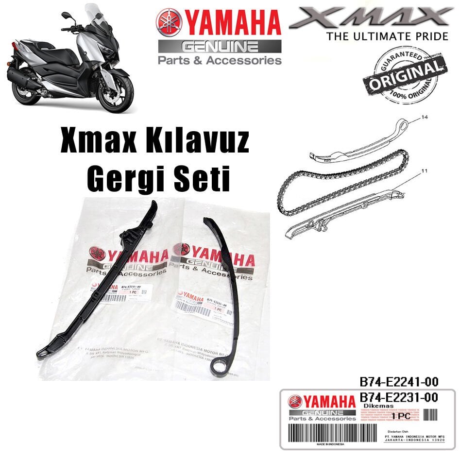 Orijinal XMAX 125/250/300 2018-2025 Eksantrik Kılavuz Gergi Seti