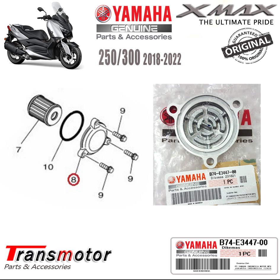Orijinal Xmax Ironmax Techmax 250/300 2018-2024 Yağ Filtre Kapağı