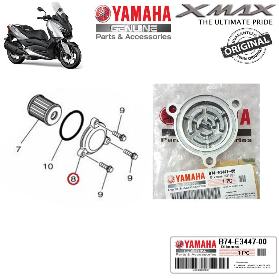 Orijinal Xmax Ironmax Techmax 250/300 2018-2025 Yağ Filtre Kapağı