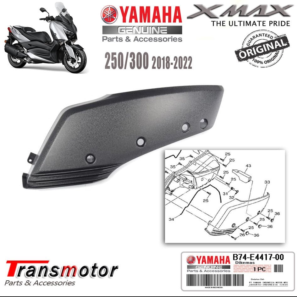 Orijinal XMAX TECHMAX 250/300 2018-2024 Hava Filtre Kapağı