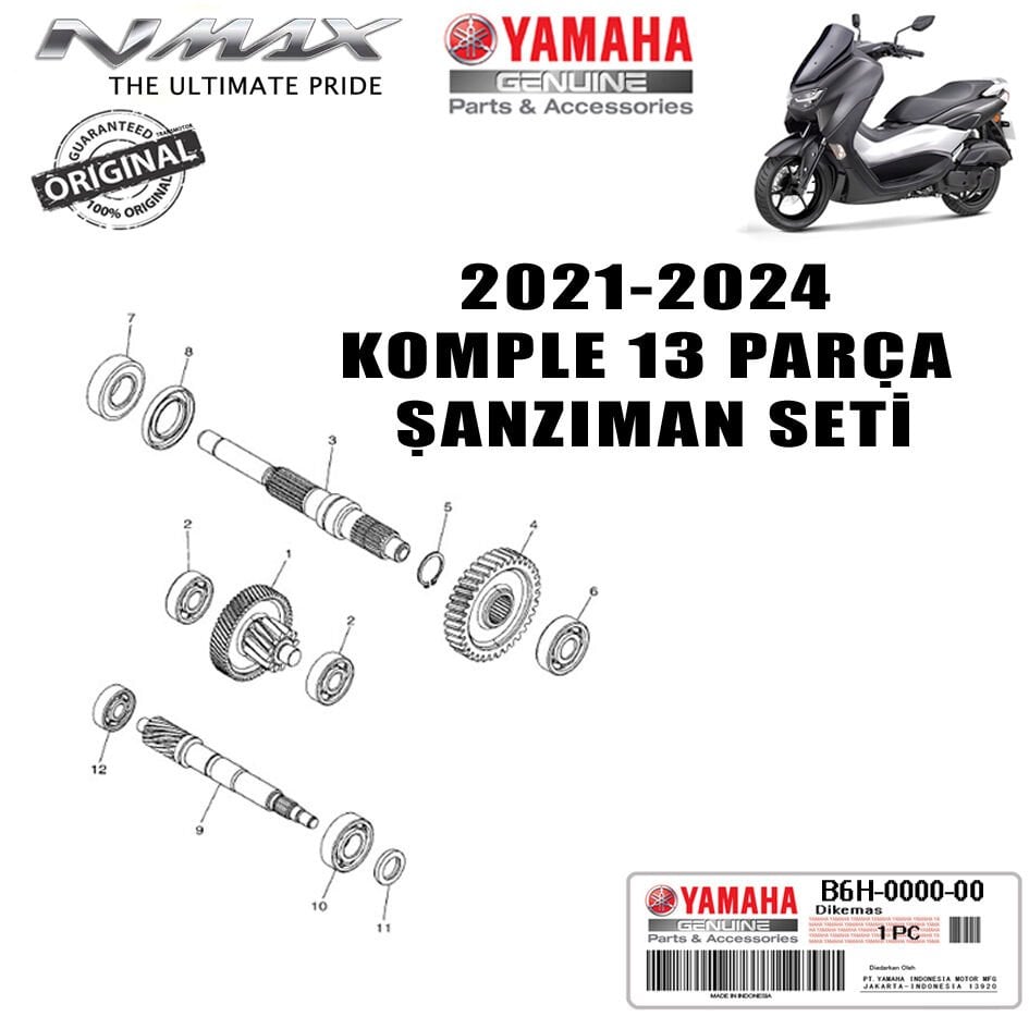 Orijinal NMAX 125/155 2021-2024 Komple 13 Parça Şanzıman Seti
