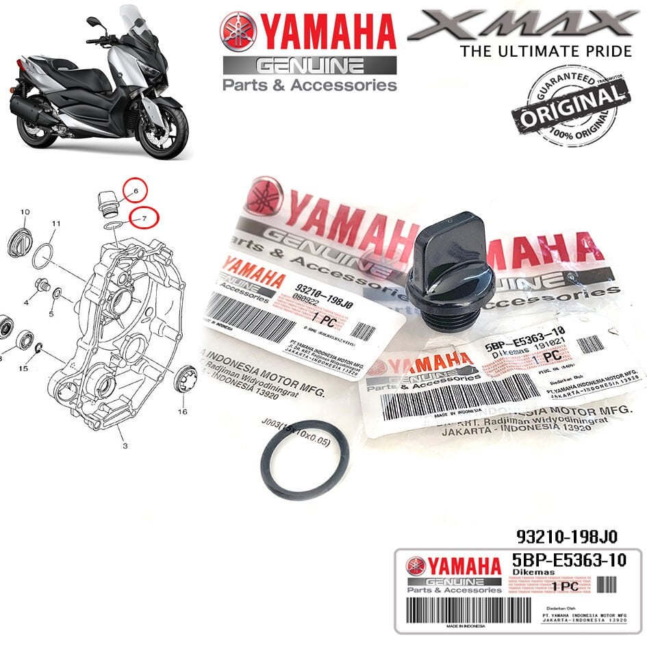 Orijinal Xmax Ironmax Techmax 250/300 2018-2025  Motor Yağ Dolum Tapa Ve Contası