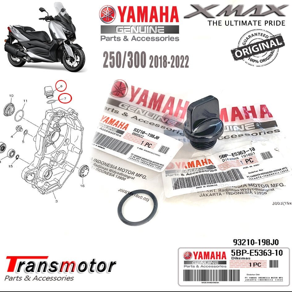 Orijinal Xmax Ironmax Techmax 250/300 2018-2024  Motor Yağ Dolum Tapa Ve Contası