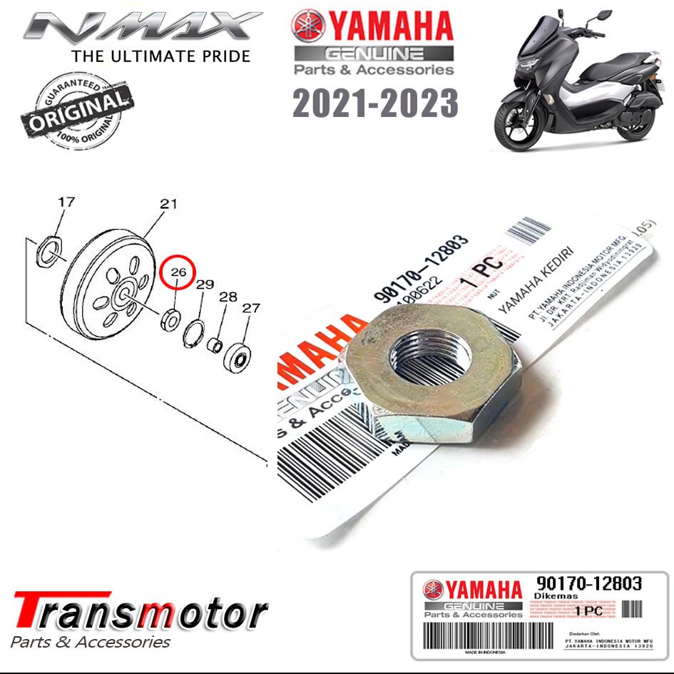 Orijinal NMAX 125/155 2021-2024 Arka Varyatör Tası Somunu
