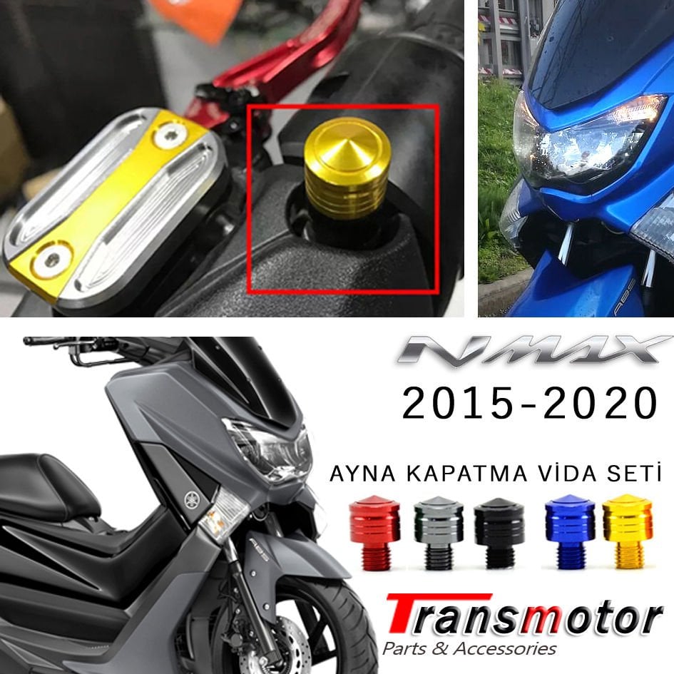 Nmax 125/155 Ayna Kapatma Vida Seti 2015-2023 10mm Ters-Düz Diş
