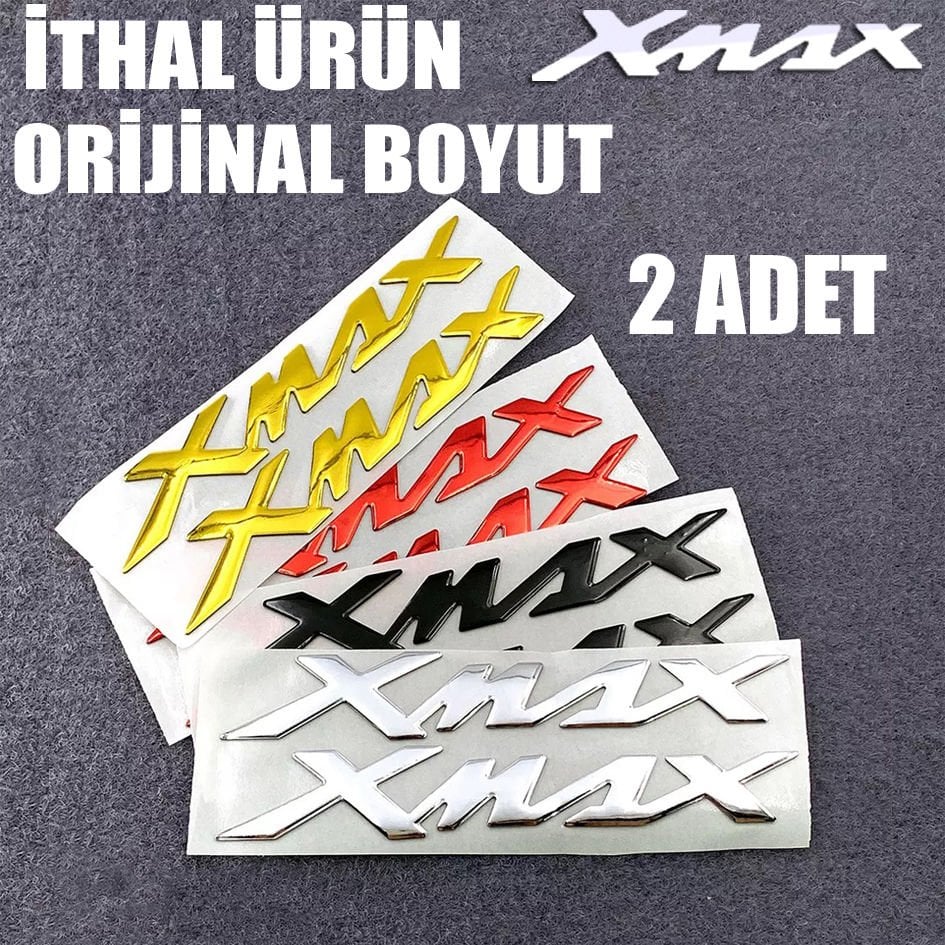 Xmax 125/250/300 / Yazı Logo Amblem Sticker Seti 3D İthal Ürün