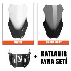 Nmax 125/155 2021-2024 Katlanır Spor Ayna - Bar ve 75 Cm Tur Cam Seti
