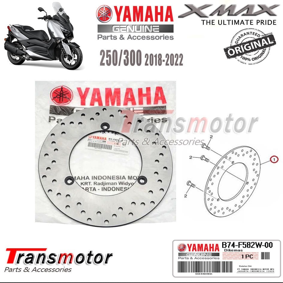 Orijinal Xmax Ironmax Techmax 250/300 2018-2024 Arka Fren Diski