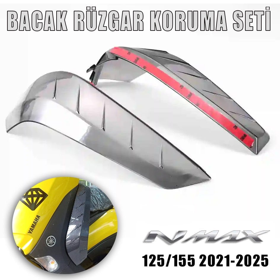 Nmax 125/155 2021-2024 Bacak Rüzgar Koruma Seti Açık Füme