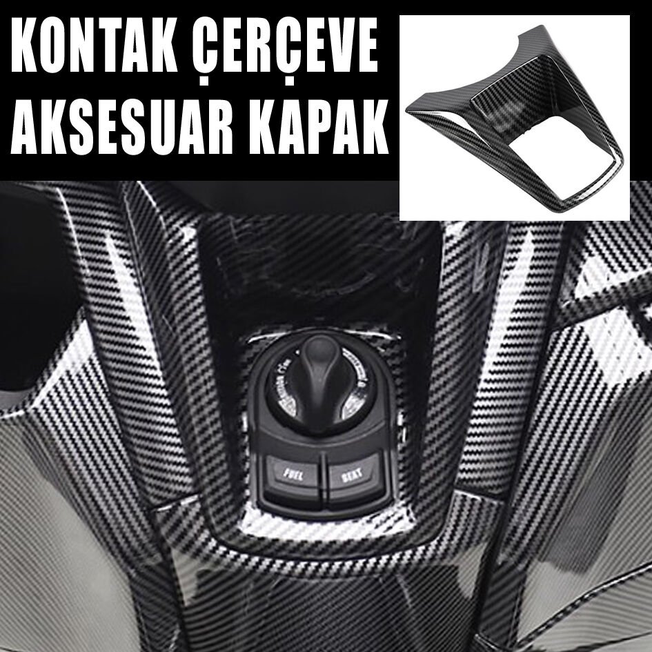 Nmax Techmax 125/155 2025-2026 Kontak Çerçeve Aksesuar Karbon Kapak