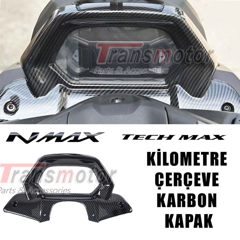Nmax Techmax 125/155 2025-2026 Kilometre Çerçeve Aksesuar Karbon Kapak