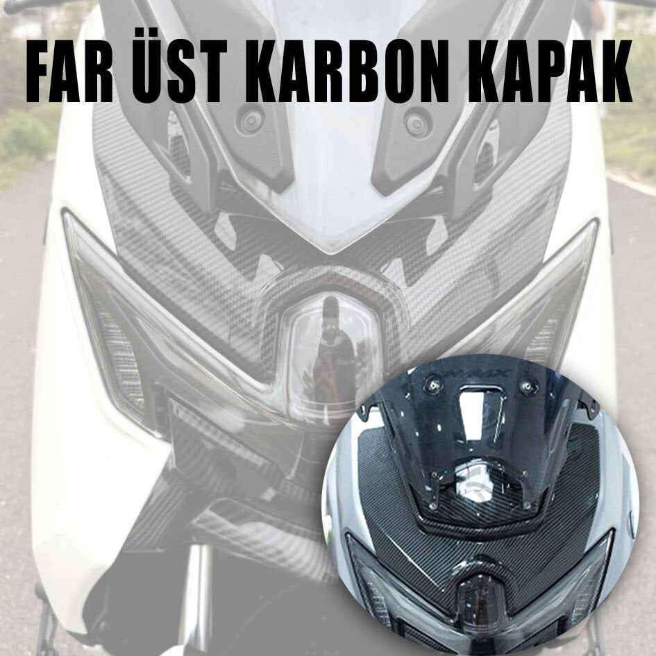Nmax Techmax 125/155 2025-2026 Far Üst Aksesuar Karbon Kapak