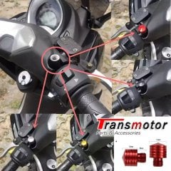 Nmax 125/155 Ayna Kapatma Vida Seti 2021-2024 10mm Ters-Düz Diş Kırmızı