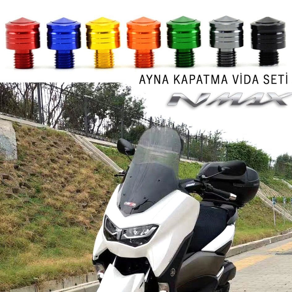 Nmax 125/155 Ayna Kapatma Vida Seti 2015-2025 10mm Ters-Düz Diş