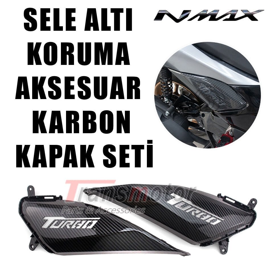 Nmax Techmax 125/155 2025-2026 Sele Altı Yan Aksesuar Karbon Kapak Seti