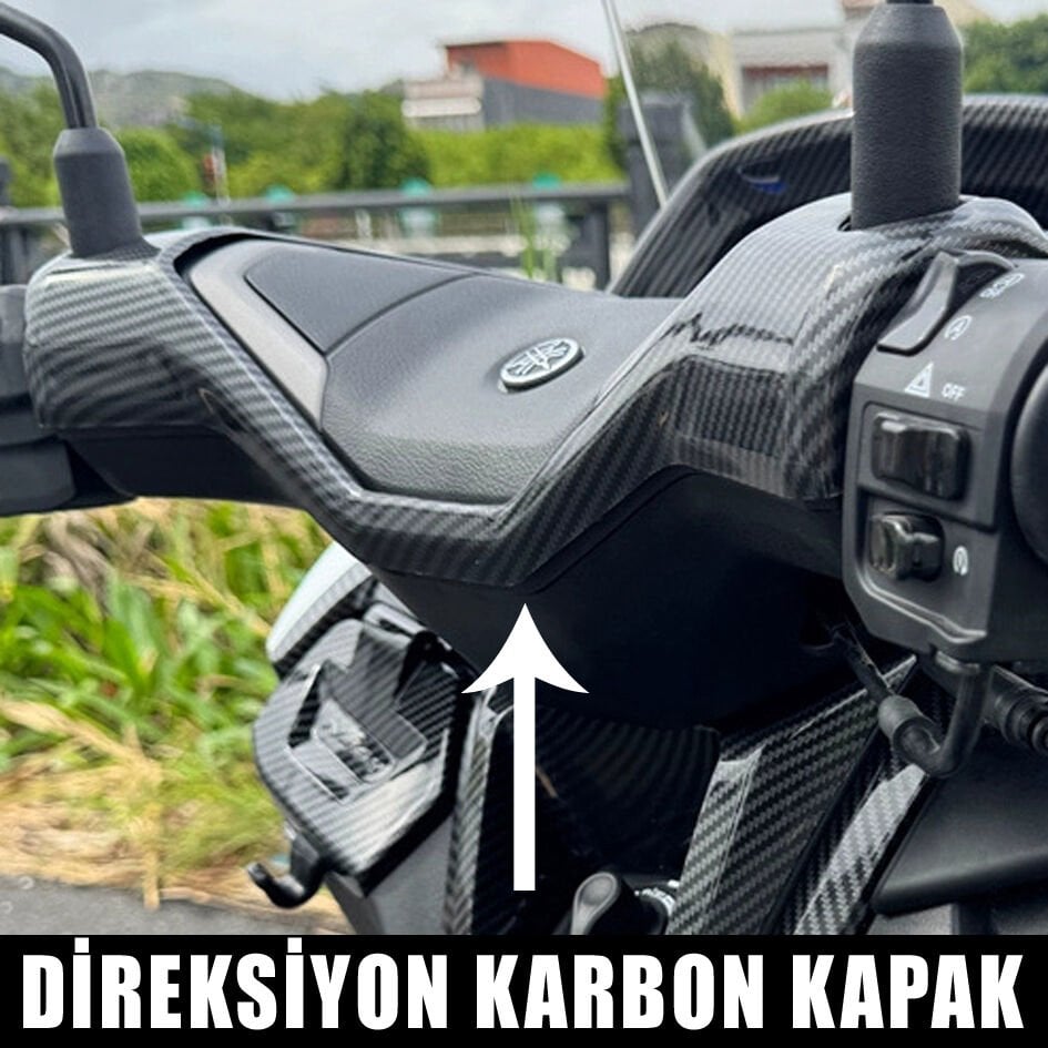 Nmax Techmax 125/155 2025-2026 Direksiyon Aksesuar Karbon Kapak