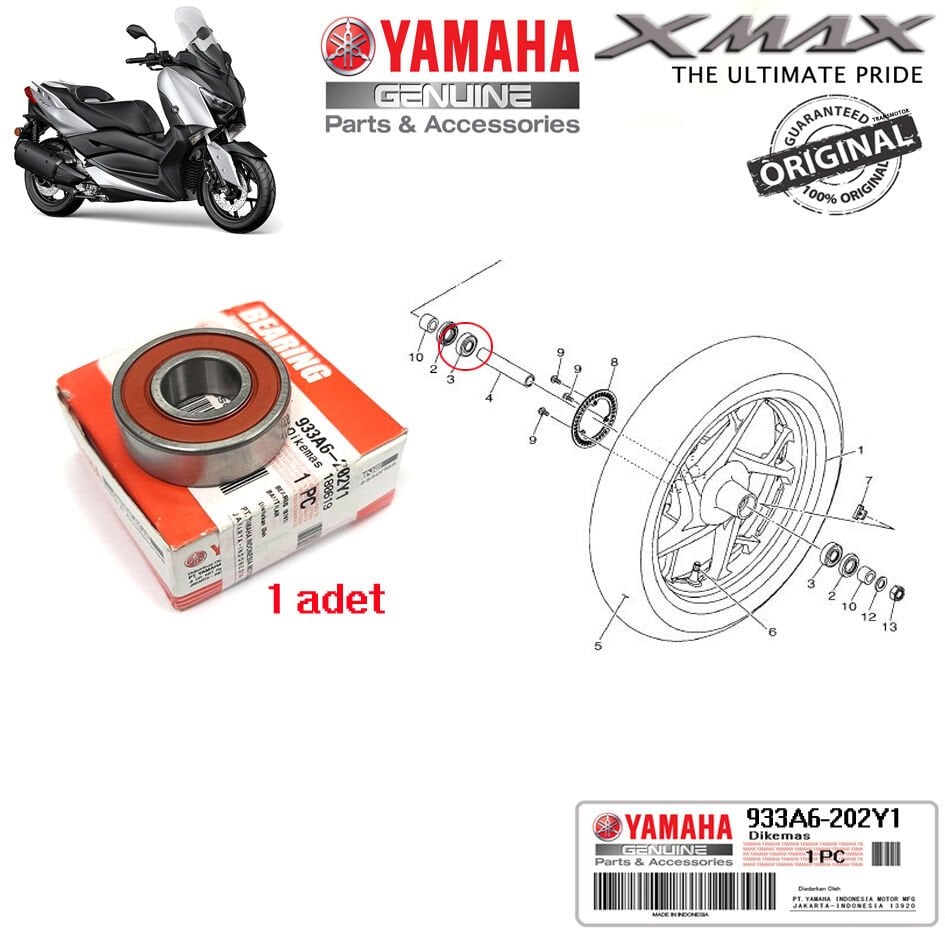 Orijinal Xmax Ironmax Techmax 2018-2025 Ön Teker Rulmanı