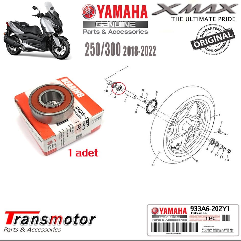 Orijinal Xmax Ironmax Techmax 2018-2024 Ön Teker Rulmanı