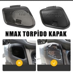 Nmax 125/155 2021-2024 Torpido Kapağı Aç-Kapa Nmax 155 Logolu Mat Siyah