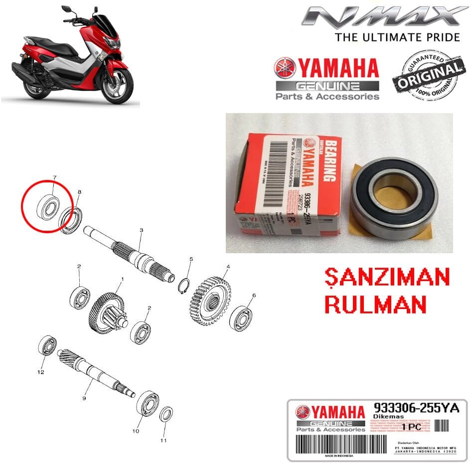 Yamaha Nmax 125/155 2015-2020 Şanzıman Rulmanı