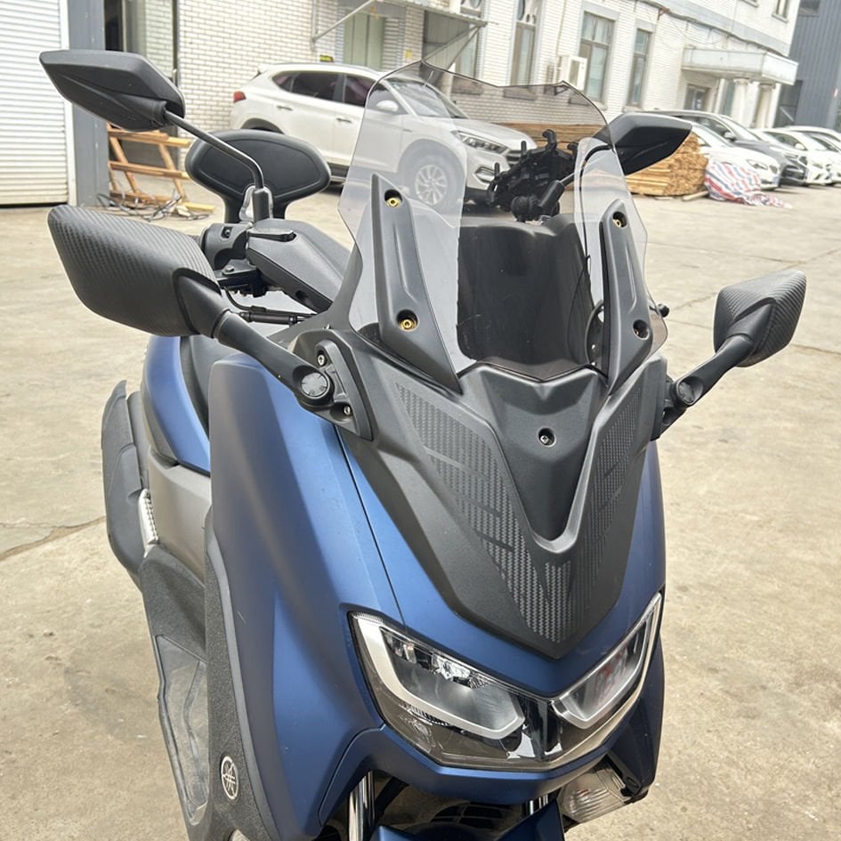 Nmax 125/155 2021-2024 Katlanır Ayna Spoyler Ve Siperlik Cam Seti 44cm, Ayna Kapatma Vida Hediyeli