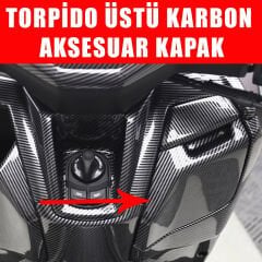 Nmax Techmax 125/155 2025-2026 Sağ Üst Torpido Aksesuar Karbon Kapak