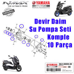 Orijinal NMAX 125/155 2021-2026 Devir Daim Su Pompa Fan Seti Komple 10 Parça