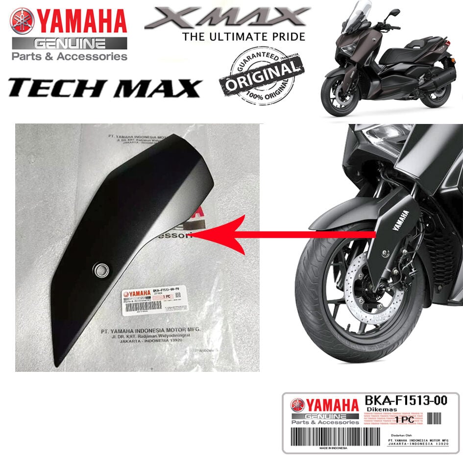 Orijinal Xmax Techmax 250/300 2023-2026 Ön Çamurluk Sol Kapak Taşıyıcı Mat Siyah