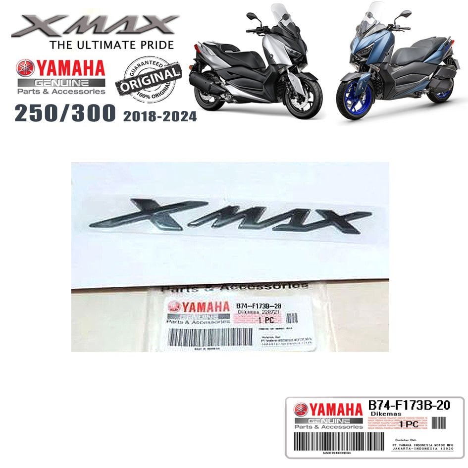 Orijinal XMAX 125/250/300/400 2018-2024 Amblem Logo Siyah