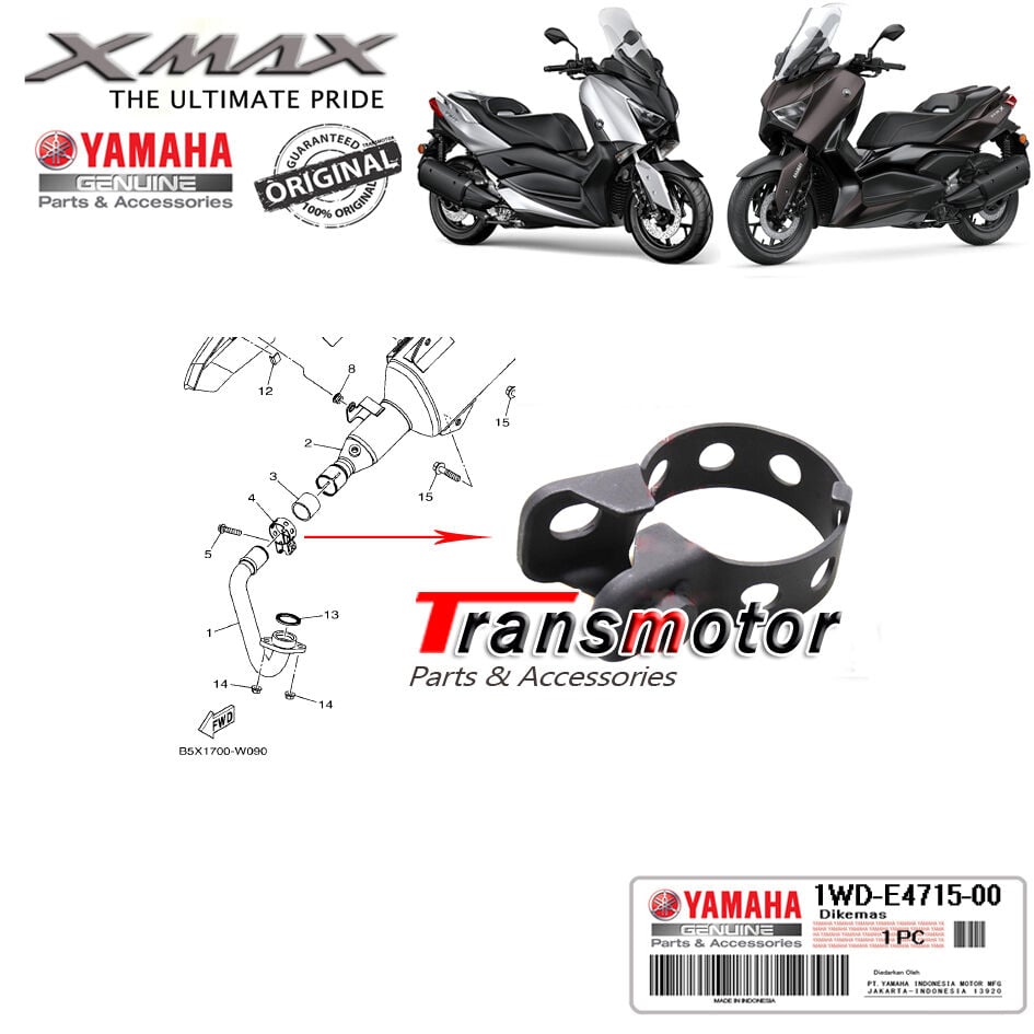 Orijinal Yamaha Xmax Ironmax Techmax 2018-2026 Egzoz Bağlantı Kelepçesi