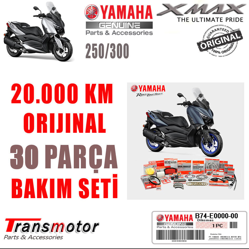 Orijinal Yamaha Xmax Ironmax Techmax 2018-2026 20.000-25.000 Km.  30 Parça Bakım Kiti