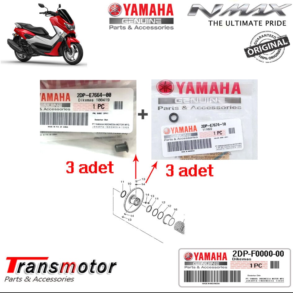 Orijinal Nmax 125/155 2015-2020 Arka Varyatör Pin Ve Burç Seti