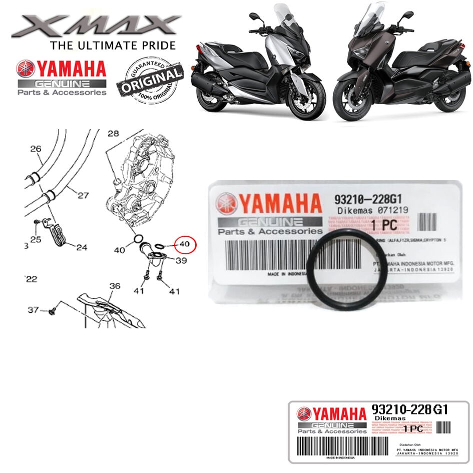 Orijinal Yamaha Xmax 2018-2026 Orijinal Radyatör Su Pompa Bağlantı Boru Contası