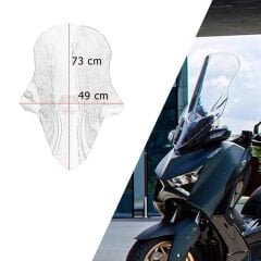 Yamaha Xmax Techmax 250-300 2023-2024 Orijinal Model Tur Camı Şeffaf Beyaz