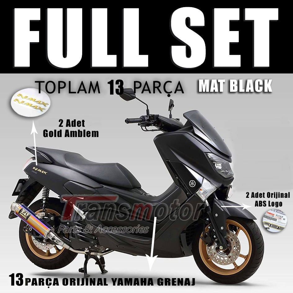 Nmax 125/155 Orijinal Grenaj Seti Mat Siyah Komple 13 Parça 2015-2020