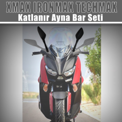 Xmax Ironmax Techmax 2018-2022 Katlanır Ayna-Telefon Tutucu Bar Seti