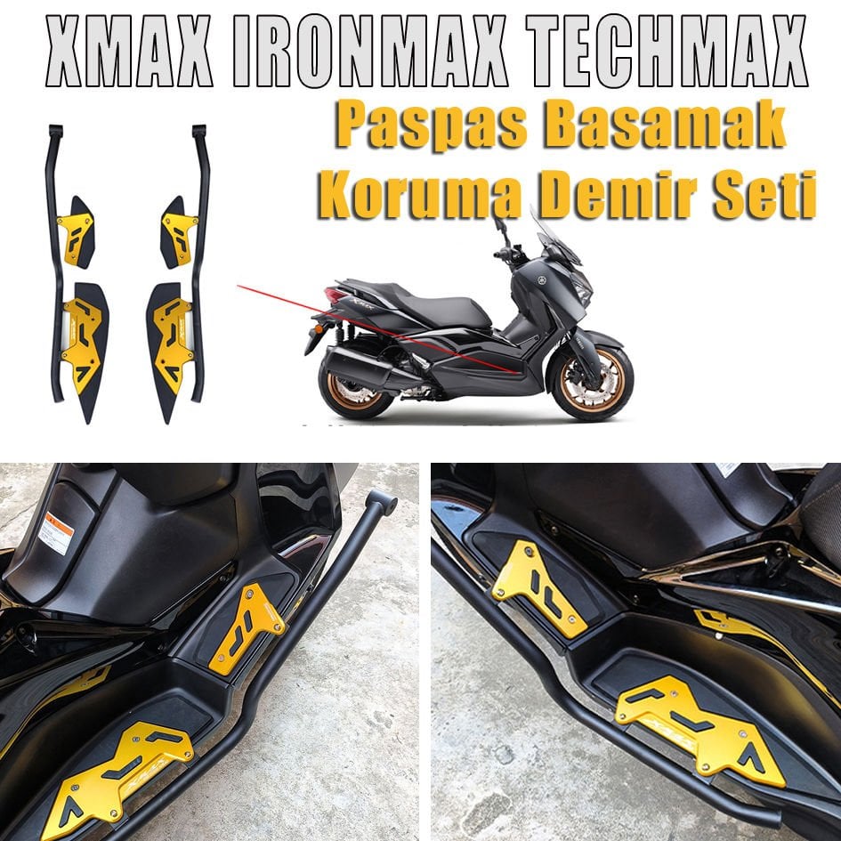 Xmax Techmax 250/300 2018-2025 Paspas Basamak Koruma Demir Seti