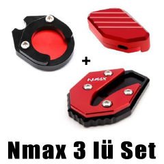 Nmax 125/155 2015-2026 Kaz Ayak Yan Orta Sehpa Genişletme Full 3lü Set