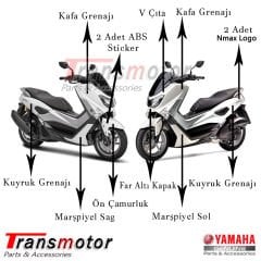 Nmax 125/155 Grenaj Seti Orijinal Gri Füme 13 Parça 2015-2020
