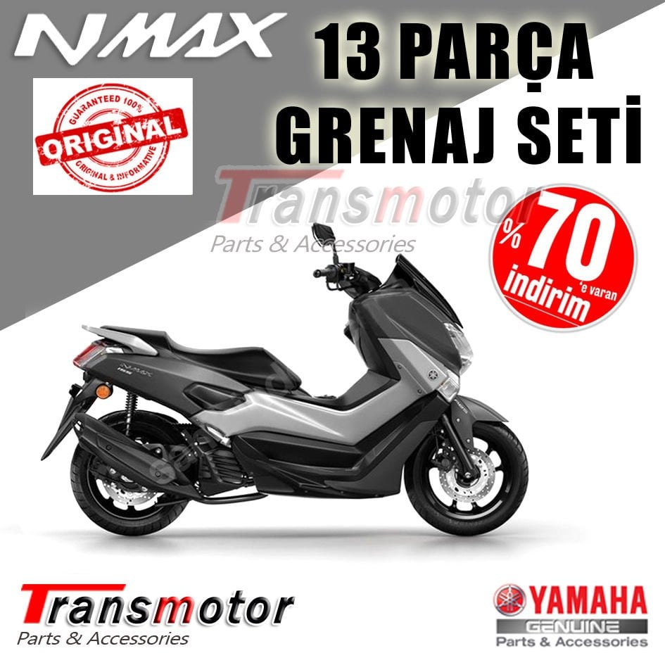 Nmax 125/155 Grenaj Seti Orijinal Metalik Gri Füme 13 Parça 2015-2020
