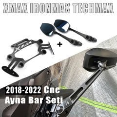 Xmax Ironmax Techmax 2018-2022 Cnc Ayna-Telefon Tutucu Bar Seti Ayna Kapatma Vidası Hediyeli
