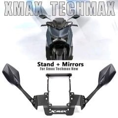 Xmax Techmax 250/300 2023-2024 Katlanır Ayna-Telefon Tutucu Bar Seti Ayna Kapatma Vidası Hediyeli