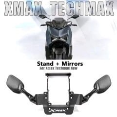 Xmax Techmax 250/300 2023-2024 Spor Katlanır Ayna-Telefon Tutucu Bar Seti