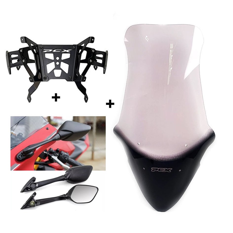 Pcx 125  2021-2024 Katlanabilir Ayna Ve 72 Cm Tur Camı Seti İthal