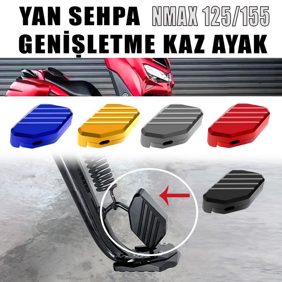 Nmax 125/155 2015-2024 Yan Sehpa Açma, Ayak Genişletme Cnc Kaz Ayak