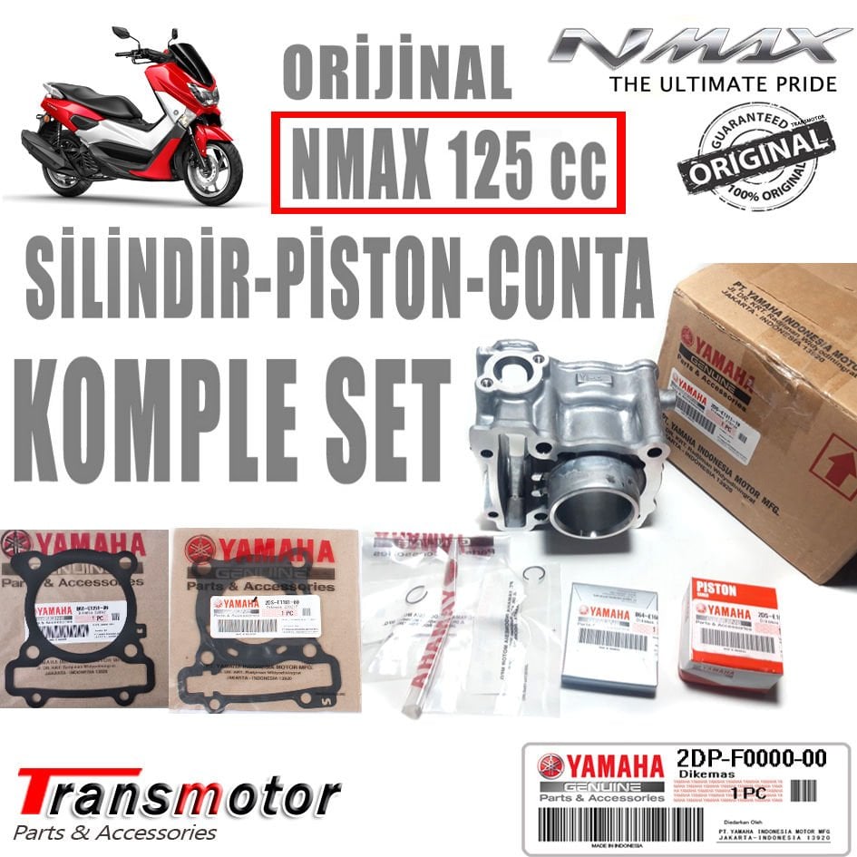 Orijinal NMAX 125 Silindir Seti 2015-2020 Piston-Alt-Üst Conta Komple Set