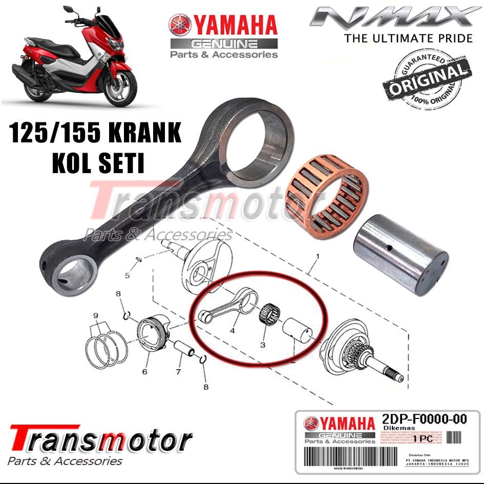 Orijinal NMAX 125/155 2015-2023 Krank Kolu Komple Set