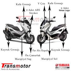 Nmax 125/155 Grenaj Seti Orijinal Parlak Kırmızı 13 Parça 2015-2020
