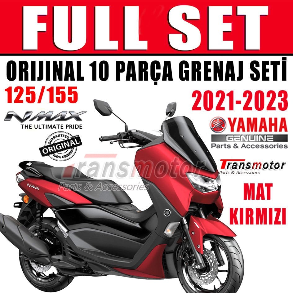Nmax 125/155 Grenaj Seti Orijinal Mat Kırmızı 10 Parça 2021-2024